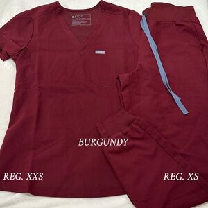 Figs Burgundy Scrub Set